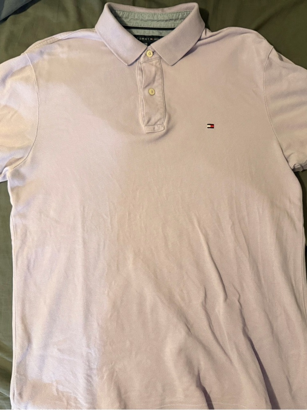 Tommy Hilfiger Men's Regular Fit Lavender Polo Shirt